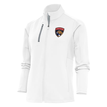 Women s Antigua White Florida Panthers Team Logo Generation Full-Zip Jacket