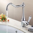 thumbnail image 1 of Elegant Kitchen Faucet Single Lever Sink Mixer High Spout 360 Rotation Retro Kitchen Sink Faucet in Chromed Brass, 1 of 5