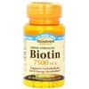 4 Pack Sundown Naturals Super Strength Biotin 7500 MCG 75 Tablets Each