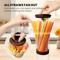 thumbnail image 3 of Straw Holder Dispenser for Counter,12-Inch Drinking Straw Dispenser with 100 Straws,Acrylic Straws Organizer with Bamboo Lid,Transparent Straw Storage Container for Kitchen,Pencils and Silverware, 3 of 14