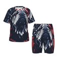 thumbnail image 1 of Balery Bulldog with Forest Flag Conjunto de Pijama Infantil de Manga Corta con Estampado – Ropa de Dormir de Algodón Suave-Large, 1 of 6