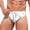White, variant on XDZJLR Mens Swim Briefs Summer Printed Swimwear Shorts Slim Swimsuit Briefs Soft Beachwear Blue