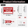 thumbnail image 2 of Carteles de venta de garaje ComboJoy, 6 unidades, impermeables con estacas, 2 of 7