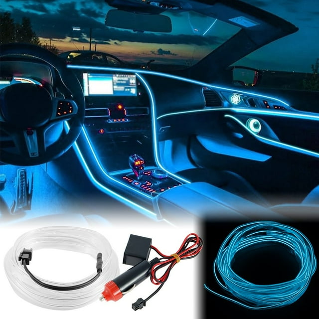 6.6ft EL Wire Reduce Noise Neon Light EL Wire 360° Lighting Car LED Light(Red)