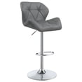 thumbnail image 4 of Berrington Upholstered Adjustable Bar Stool Grey (Set of 2), 4 of 12