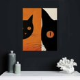 thumbnail image 4 of Nawypu  Boho Black Cats Wall Art Print - Minimalist Animail Cat Decor Canvas Print - Mid Century Geometric Sun and Moon Artwork for Bedroom Decor, 4 of 4