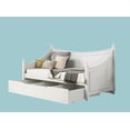 thumbnail image 2 of LHYY Transitional Style Twin Daybed Molding Design White Finish Mattress Ready Poster Design With Finials Solid Wood Structure, 2 of 6