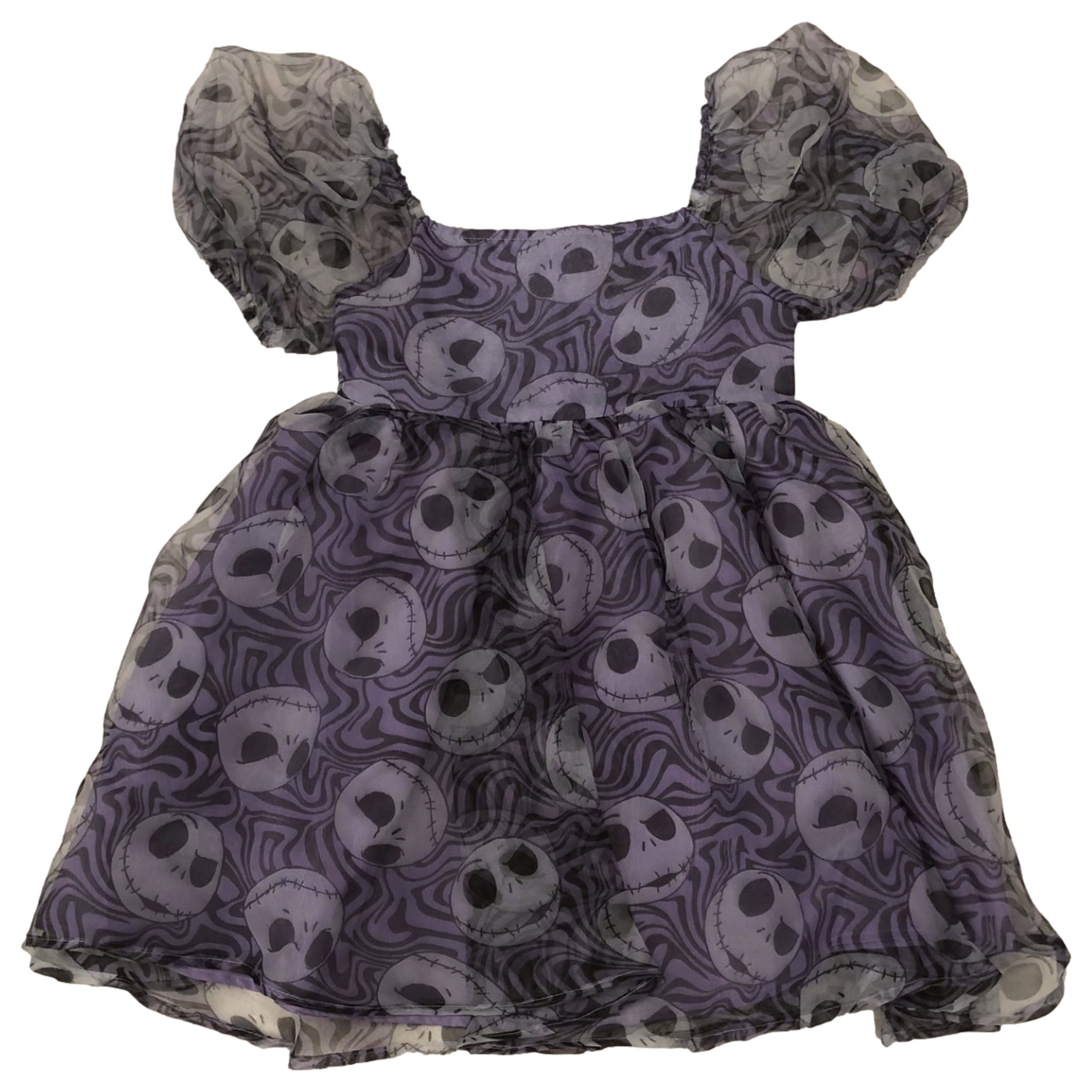 white christmas dresses Purple and White Striped Nightmare Before Christmas Dress Halloween 2T main image 0
