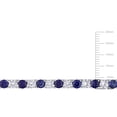 thumbnail image 3 of Everly Women's 33ct TGW Created Blue and White Sapphire Sterling Silver Tennis Necklace, 3 of 10