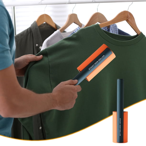 Cepillo removedor de pelo para mascotas Stand Up Drum | Diseño desmontable | Núcleo de papel adhesivo reemplazable | Fuerte pegajosidad para el polvo de pelusa del cabello | Almacenamiento compacto