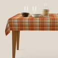 thumbnail image 5 of Checkered Fall Tablecloth Rectangle 60x104 Inch,Burnt Orange Retro Plaid Table Cloth,Stain Resistance Polyester Autumn Thanksgiving Indoor Outdoor Table Covers for Kitchen Dining Parties Picnic, 5 of 6