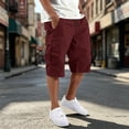 thumbnail image 2 of xfsWaSs Mens Cargo Shorts Twill Cargo Shorts for Men Casual Work Shorts Drawstring Hiking Short Pants with Multi Pockets, 2 of 5