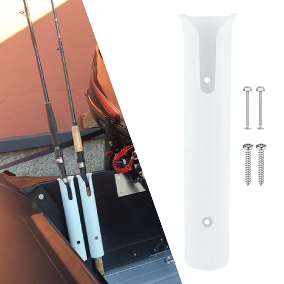 Soporte de Caña de Pescar DYNWAVEMX Tubo Portátil para Barco Montaje Lateral Blanco