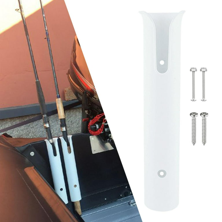 Tube Rod Holder rack Socket Marine Boat Kayak Fishing , White, 270x60x60mm  
