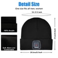 thumbnail image 2 of KANCOKIT Hat with Light, Rechargeable Beanie with Headlamp for Men Women, Four Modes of Adjustment Beanie with Light, Black, 2 of 7