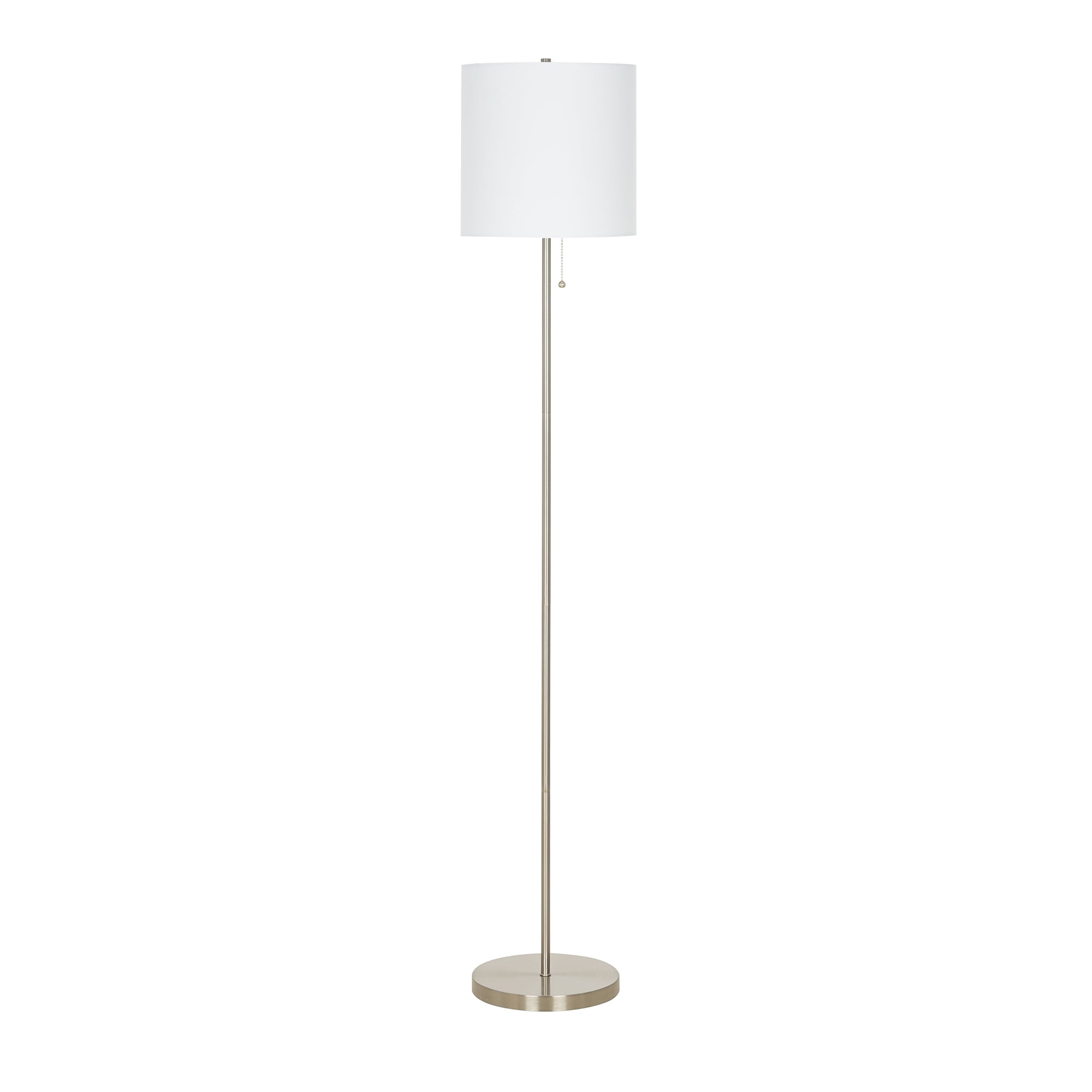 Cresswell Lighting 56.5" Traditional Brushed Nickel Metal Floor Lamp