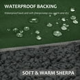 thumbnail image 2 of Kato Outdoors Waterproof Throw Blanket, Stadium Windproof Sherpa Fleece Blanket for Traveling, Camping, Hiking, and Football, Machine Washable, Green, 51'' x 59'', 2 of 7