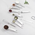 thumbnail image 3 of 1 Set 11Pcs Stainless Steel Round Measuring Spoon Measuring Stick Kit (Silver), 3 of 8