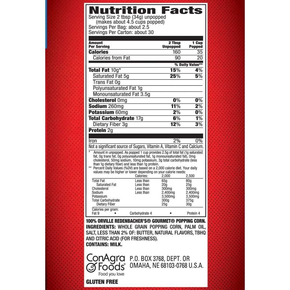 Orville Kettle Corn Popcorn Nutrition Facts Besto Blog