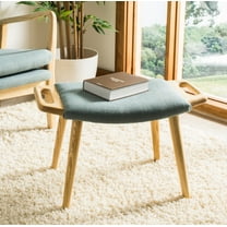 SAFAVIEH Yara Modern Nautical Bench with Cushion Seat, Sea Blue