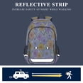thumbnail image 5 of Backpack 12.9 *5.1 * 17.7 Inches Outing Backpack, Shopping Backpack, Travel Backpack Pale Purple Flowers, 5 of 7