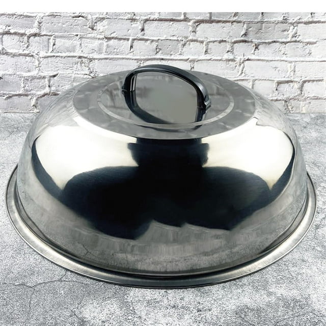 Cooking Pot Cover, Stainless Steel Steaming Lid, Frying Soup Steam Triangular Pan, Convenient Handle, for Home Cooking, Multifunctional Circular