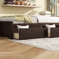 thumbnail image 4 of Jopath Twin Size Wood Bed with 2 Drawers, Platform Bed Frame for Teen boys girls Espresso, 4 of 9