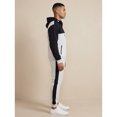 thumbnail image 4 of Men Colorblock Quarter Zip Heavy Pullover Hoodie & Jogger Set, 4 of 8