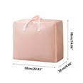 thumbnail image 5 of Thickened Waterproof Quilt Bag, Twill Cloth Storage Bag, Luggage Bag, Water Resistant Travel Bag, for Moving, Clothes Storage, Quilt Protection, Pink, Large, by FAJHHA, 5 of 6