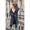 thumbnail image 2 of Cardigan Tricoté à Manches Longues pour Femmes Imprimé Léopard Ouvert devant Pull Chaud Manteaux avec Poche, 2 of 7