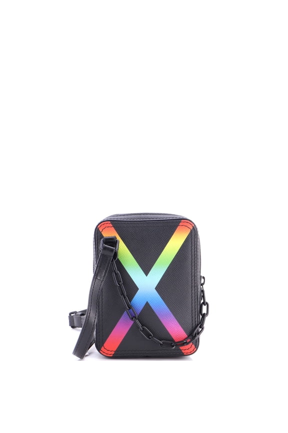 Pre-Owned Danube Messenger Bag Rainbow Taiga Leather By Rebag