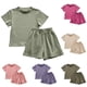 thumbnail image 5 of Odeerbi 1-10 Años Niños Niñas Conjuntos de Verano Camiseta de Manga Corta de Algodón Pantalones Cortos Conjunto de Dos Piezas Suave, 5 of 5