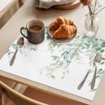 thumbnail image 4 of Eucalyptus Leaves Farmhouse Placemats Set of 4, Spring Botanical Washable Wipeable Table Mats for Dining Tables, Indoor Outdoor Kitchen Place Mats for Holiday Party Table Decor, 4 of 9