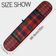 thumbnail image 3 of Yayeee Double Oven Mitt Kitchen Heat Resistant Baking 35" x7" Quilted Glove, Red and Blue Pattern, 3 of 6