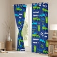 thumbnail image 3 of Castle Fairy Cartoon Garbage Truck Curtains Pack of 2 (42x84 Each) for Teens, Recycle Bin Print Curtains Blackout for Kids Bedroom, Green Blue, 3 of 6