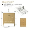 thumbnail image 6 of Vanity Art 30" Double Door Bathroom Vanity with Sink, Freestanding Storage Cabinet with Ceramic Top, and Removable Shelve, 6 of 8
