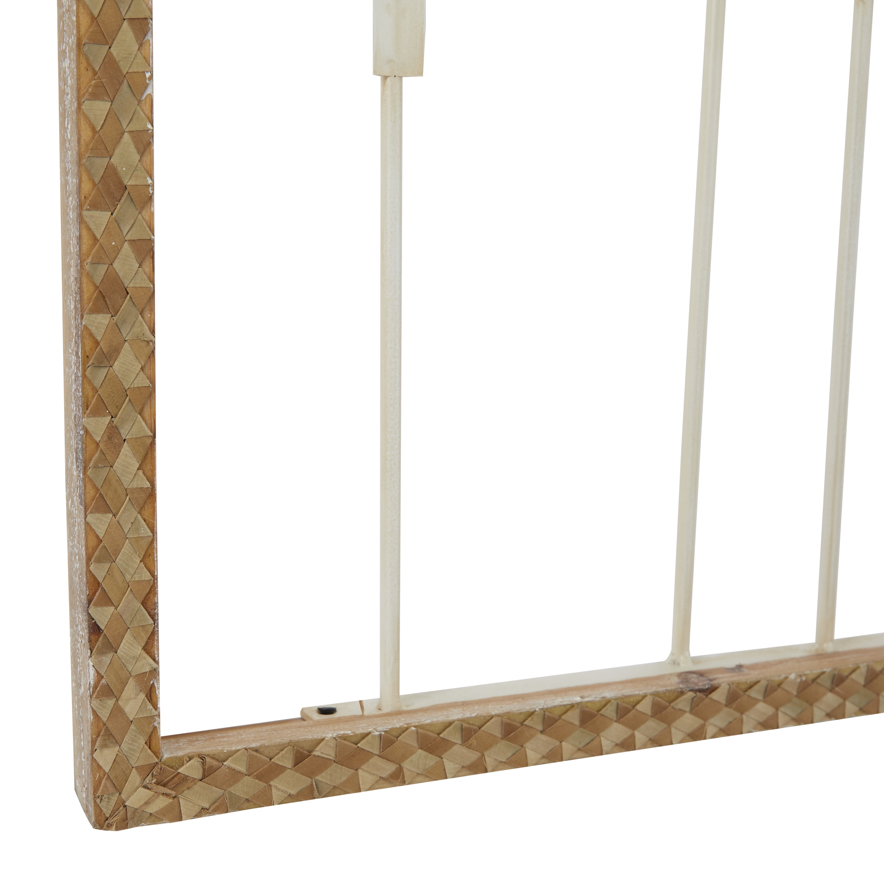 DecMode White Metal Tall Cut-Out Leaf Wall Decor with Intricate Laser Cut Designs