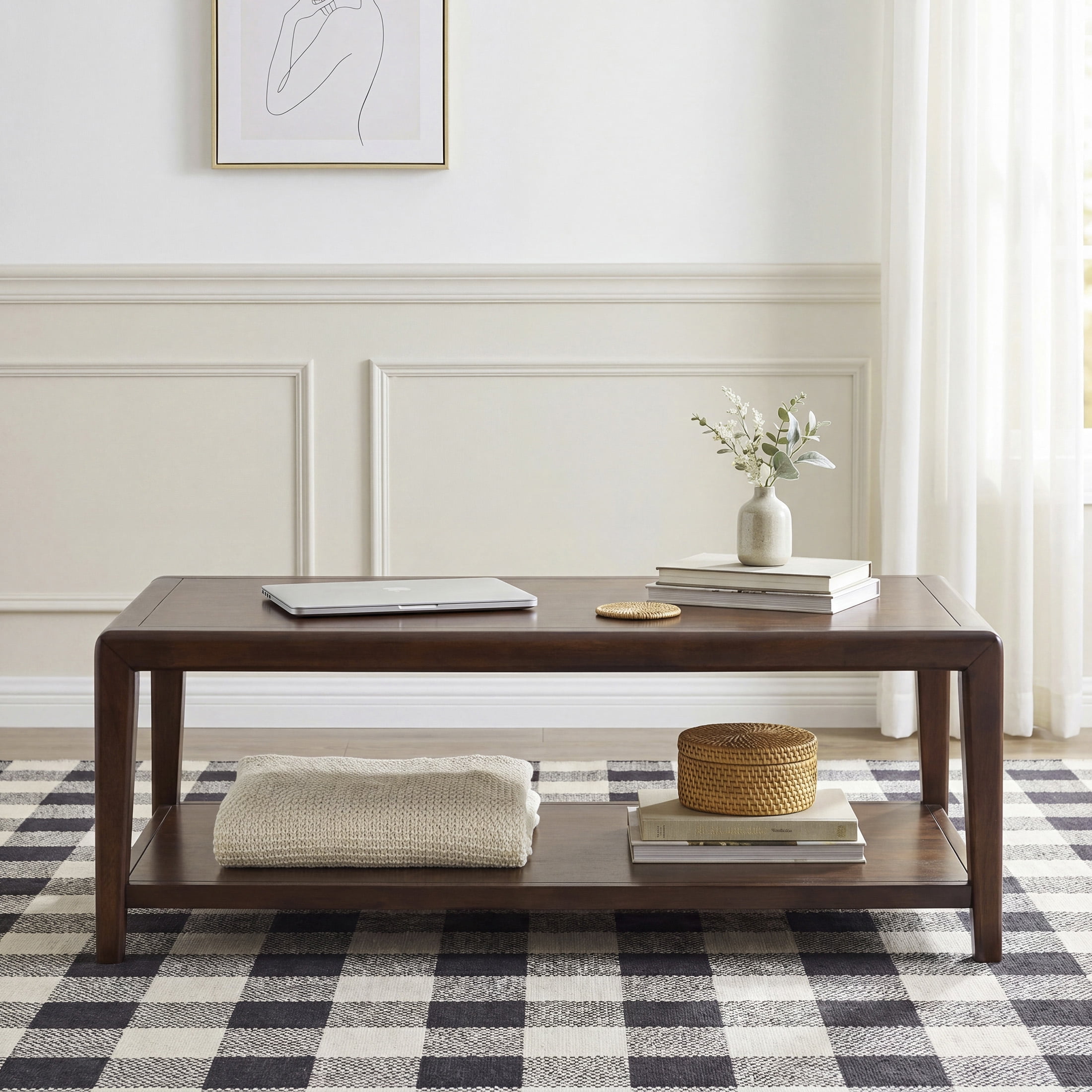 OakvillePark Vivo Wood Coffee Table, Walnut