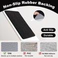 thumbnail image 4 of Black Bathroom Rug, Ultra Soft Bath Rugs Non Slip Washable, Super Absorbent Quick Dry Small Mat with Rubber Backing for Floor, Shower, or Sink, 16" x 24", 4 of 4