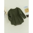 thumbnail image 3 of Bagilaanoe Newborn Baby Girl Boy Knit Rompers Sweater Long Sleeve Bodysuit 3M 6M 9M 12M 24M Infant Fall Winter One Piece Jumpsuit, 3 of 8