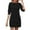 Black, variant on Summer Dresses for Women Casual 3/4 Sleeve Mini Dress Crewneck Tshirt Dress Beach Vacation Dresses