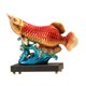 thumbnail image 3 of Estatua de Arowana, adorno de escritorio, escultura de Animal coleccionable, estatua moderna para estante de oficina, escritorio de año Nuevo, Azul, 3 of 8
