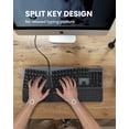 thumbnail image 2 of Perixx PERIBOARD-535BR [Firmware Updated] Wired Ergonomic Mechanical Keyboard - Full-Size - Low-Profile Brown Tactile Switches - NKRO Anti-Ghosting - Compatible with Windows and macOS, 2 of 10
