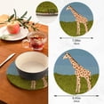 thumbnail image 3 of FREEAMG Pixel Giraffe on Green Grass Pot Holders Trivets, 2 PCS Round Cotton Thread Weave Potholders for Kitchens Hot Pads Table Mats Coasters for Hot Dishes, 3 of 7
