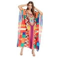 thumbnail image 1 of Robe Kaftan Longue Décontractée Ample à Manches Kimono pour Femmes Grande Taille, Tenue de Villégiature, Robe de Soirée, Fête, Été, Plage, Couvre-Maillot, 1 of 6