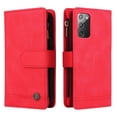 thumbnail image 3 of Case for Samsung Galaxy Note 20 5G Cover Zipper Pocket Wallet Case Magnetic Protective - Red, 3 of 5