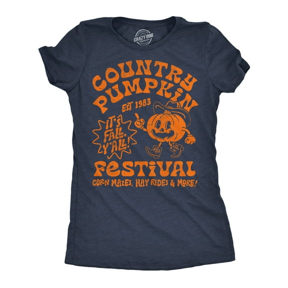 Womens Funny T Shirts Country Pumpkin Festival Sarcastic Thanksgiving Graphic Novelty Tee For Ladies Womens Graphic Tees