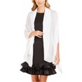 thumbnail image 1 of Adrianna Papell Womens Pashmina Shawl Bufanda Wrap, Blanco, Talla única, 1 of 1