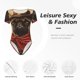 thumbnail image 4 of Balery Western French Bulldog Cowboy Body de cuello redondo de manga corta para mujer Tops de manga corta Tops básicos-Small, 4 of 7