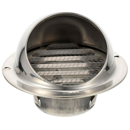 PBPBOX Ducting Exhaust Hood Silver Stainless Steel 1Pcs
